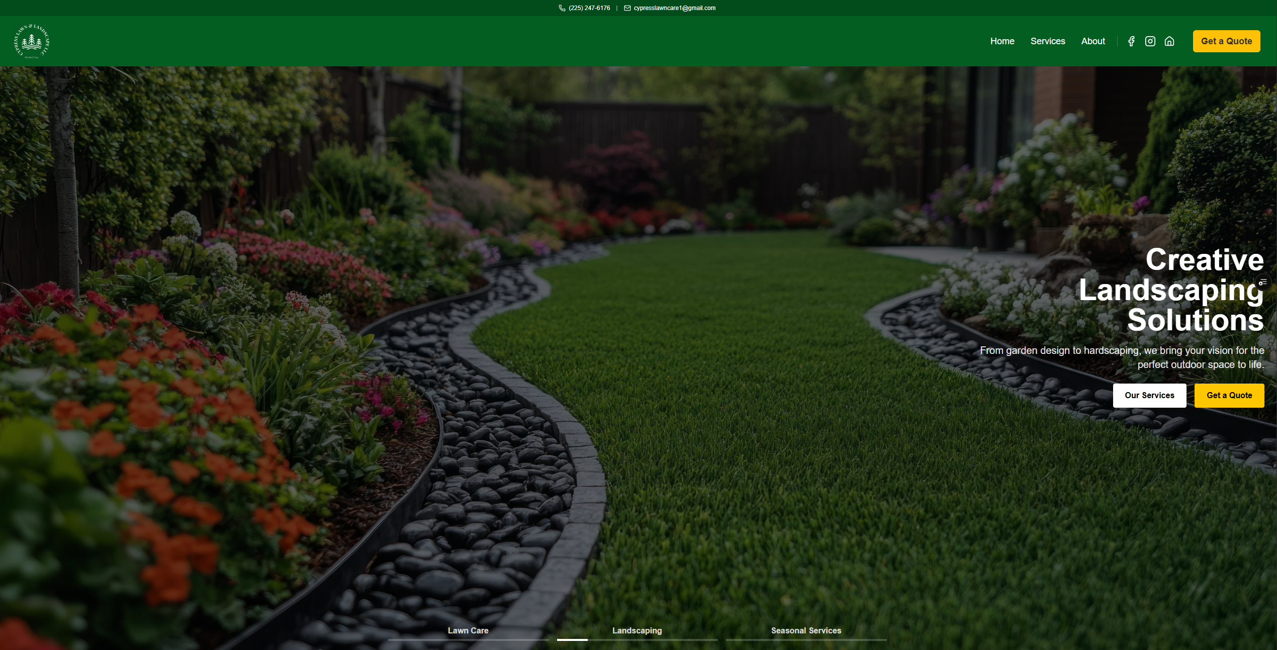 Screenshot of Cypress Lawn & landscape